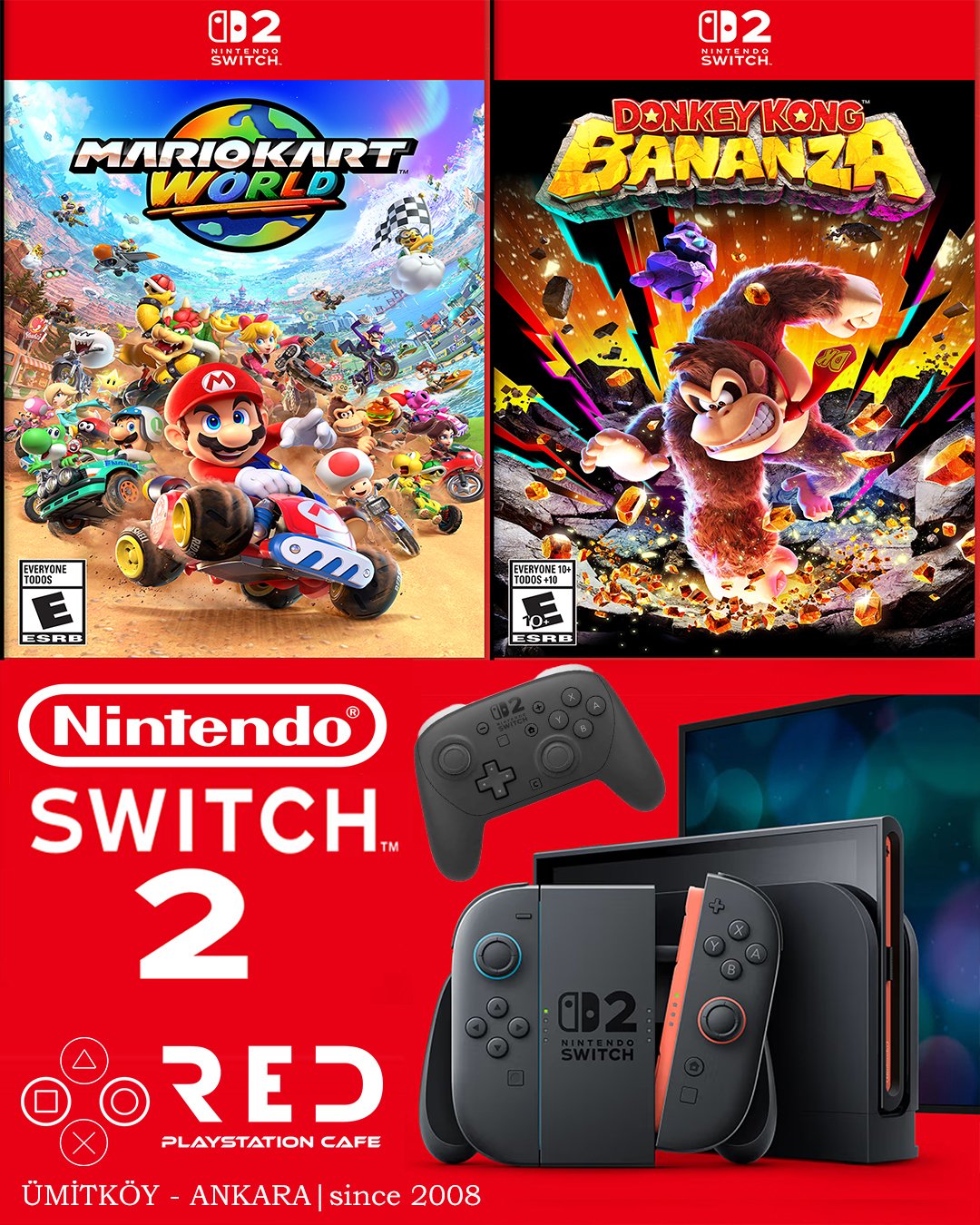 NINTENDO SWITCH 2 Türkiye'de ilk kez RED CAFE'de!