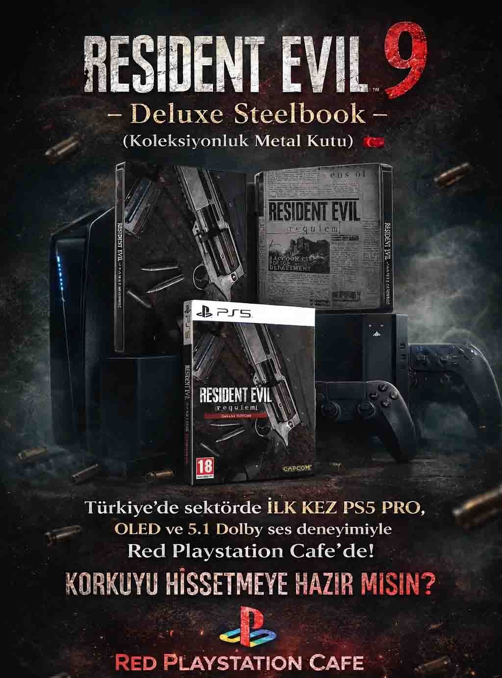 RESIDENT EVIL 9 REQUIEM - STEELBOOK METAL KUTULU KOLEKSİYONCU VERSİYON - KORKU OYUNU - PS5 PRO